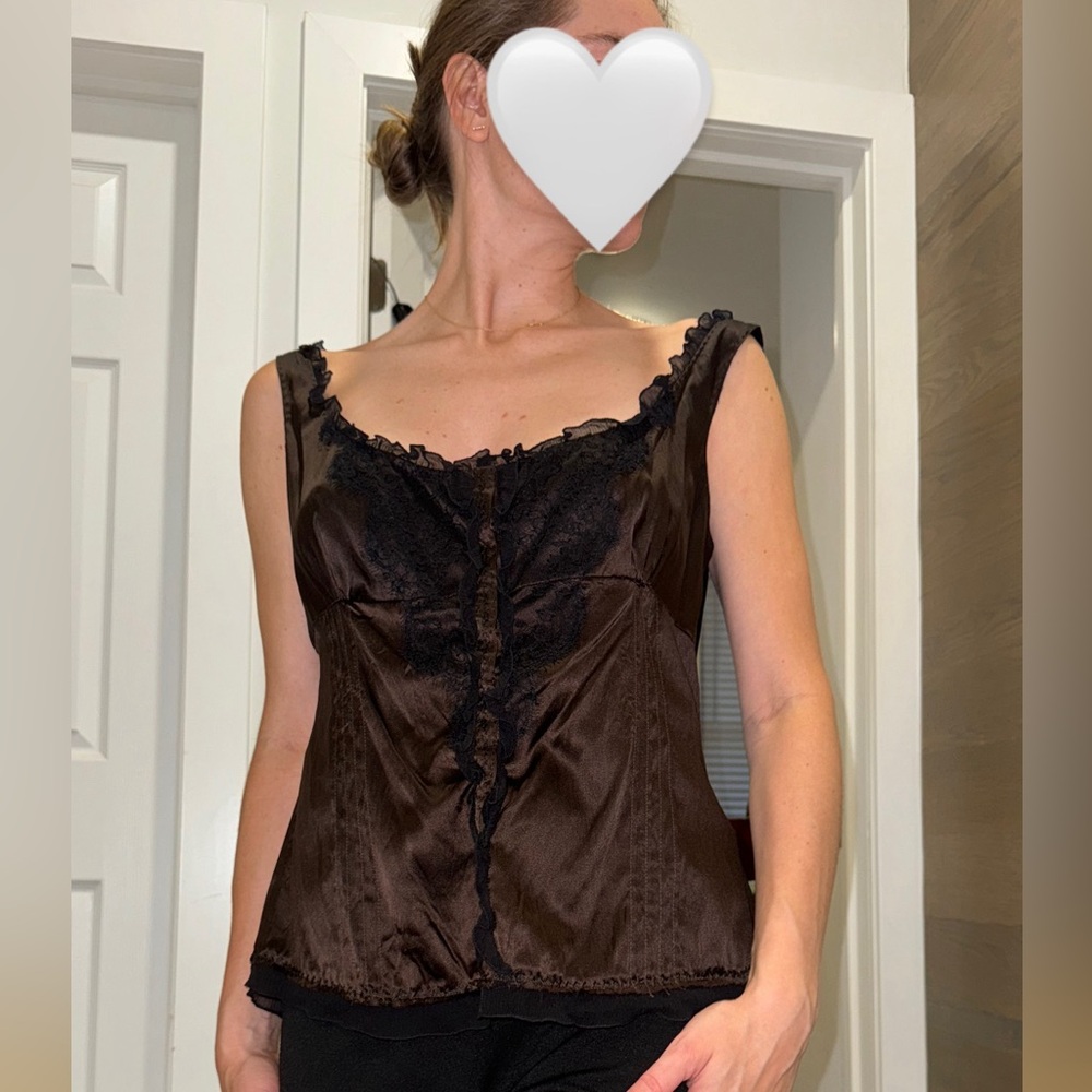 Elie Tahari Silk Baby Doll Tank